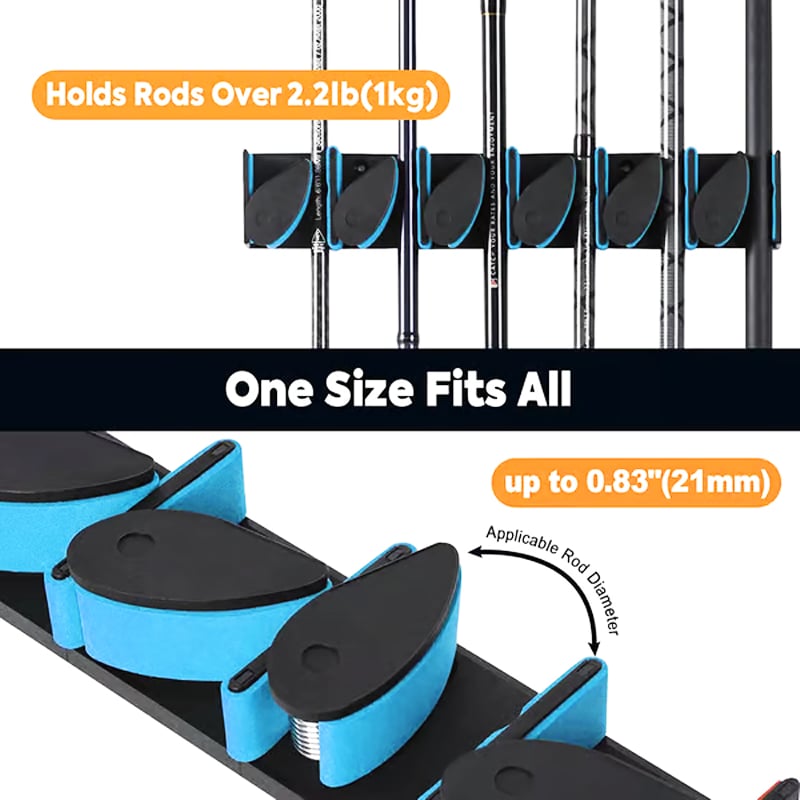 🔥Wall Mounted Fishing Rod Rack🎣