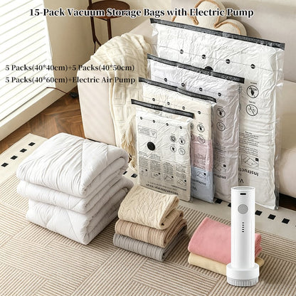 💥Flash Sale-60% OFF-15-Pack Vacuum Storage Bags with Electric Pump
