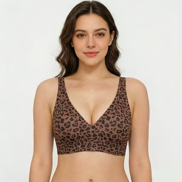 🏆🔥Super Firming Leopard Print Jelly  Bra | Women Wirefree Bras 👍No More Sagging Breasts
