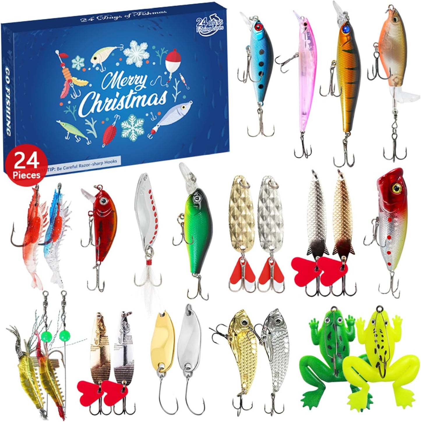 Advent Calendar 2025 Fishing Lure Countdown Calendar