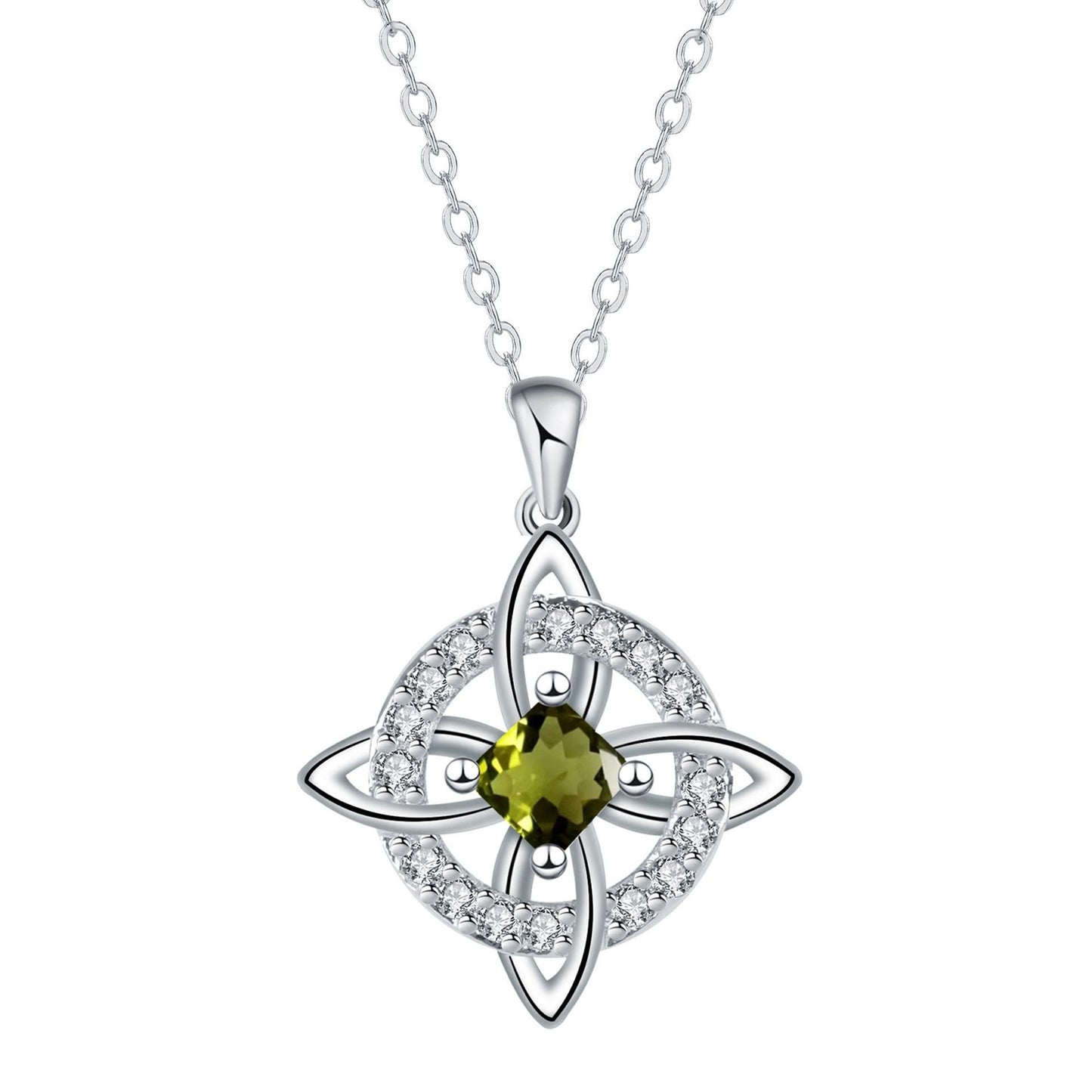 ✨ Mystical Birthstone Witches Knot Necklace