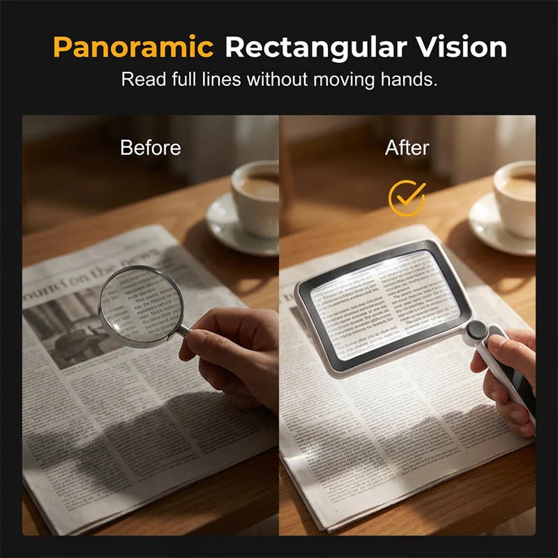 ✨ Last Day 50% OFF!🔍 Folding Handheld Magnifying Glass with Light – Perfect for Reading  🔥