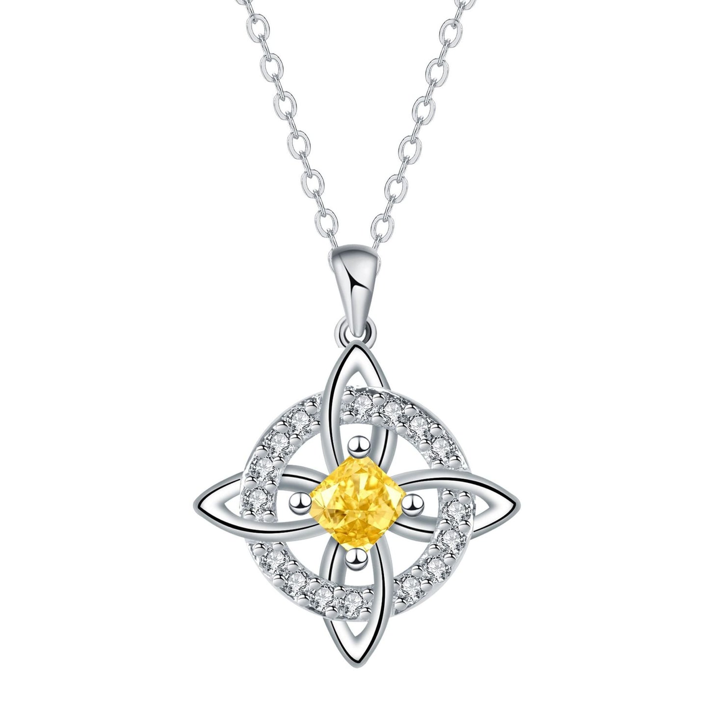 ✨ Mystical Birthstone Witches Knot Necklace