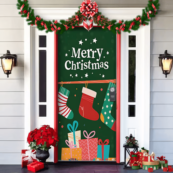 Last day 50% OFF🌟2025 Christmas and Halloween front door decoration