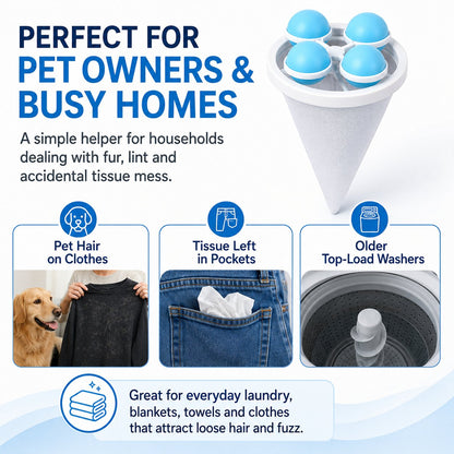 🧺 BUY 1 GET 1 FREE! 🧼 - 👚Floating Lint & Hair CatcherCatches Hair & Lint, Reusable & Protects Washing Machine/Drain 🚿
