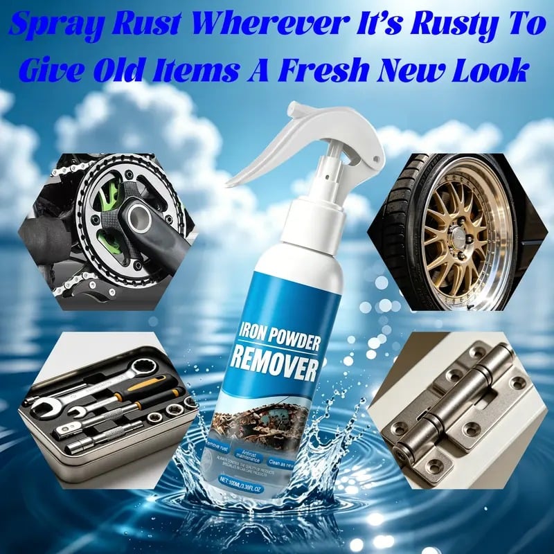 🔥 Last Day! Limited Time – Automotive Rust Remover Spray 100ML ⚡🚗 – Fast-Acting Iron & Rust Cleaner for Wheels, Rims & Metal Surfaces ✨
