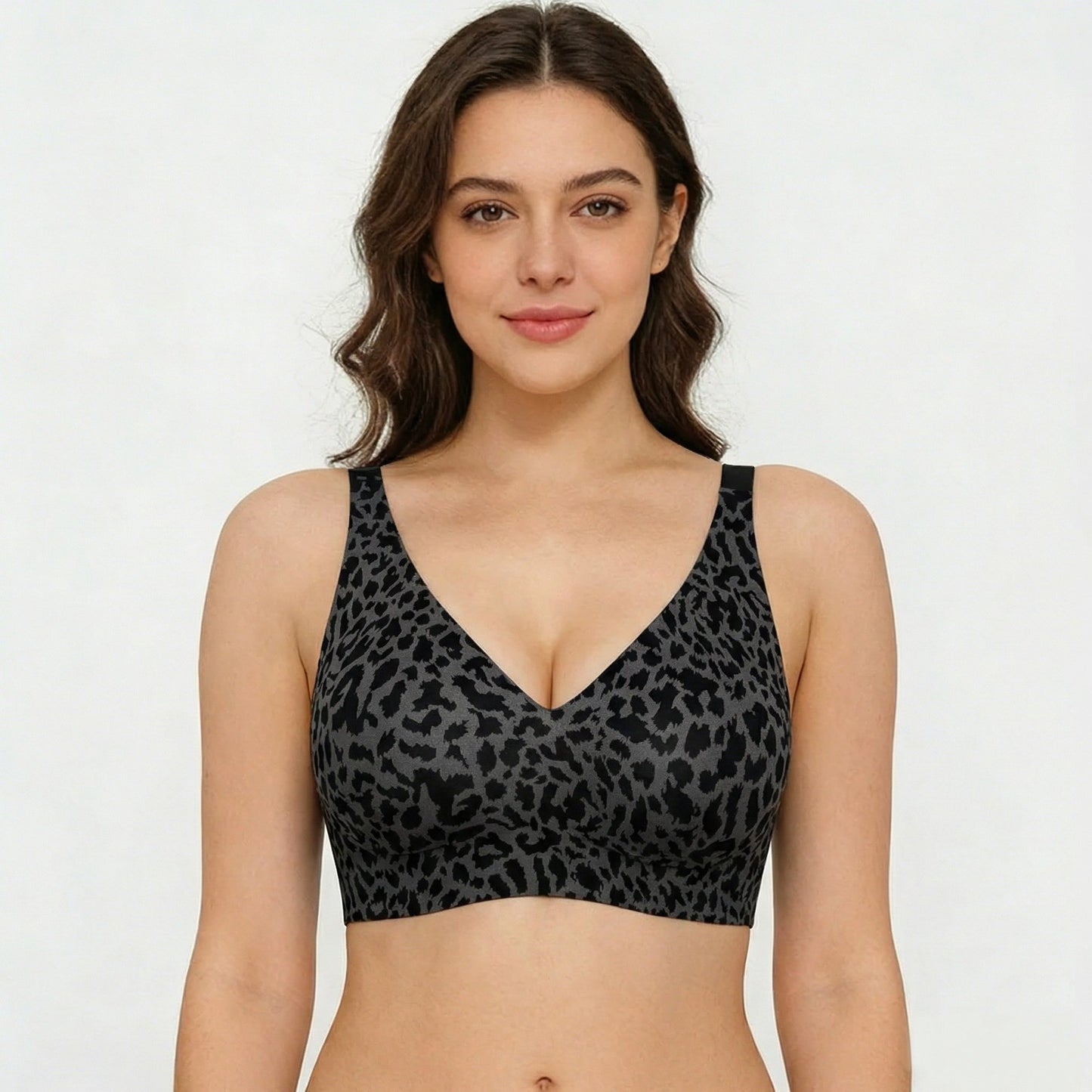 🏆🔥Super Firming Leopard Print Jelly  Bra | Women Wirefree Bras 👍No More Sagging Breasts