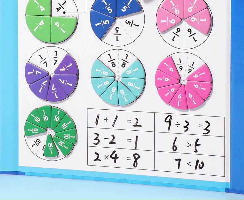 🔥LAST DAY SALE 49% OFF🏅Montessori Magnetic Book Fraction Puzzle