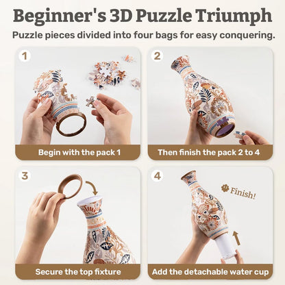🔥LAST DAY Free Shipping - 💐🧩✨3D Art Puzzle Vase
