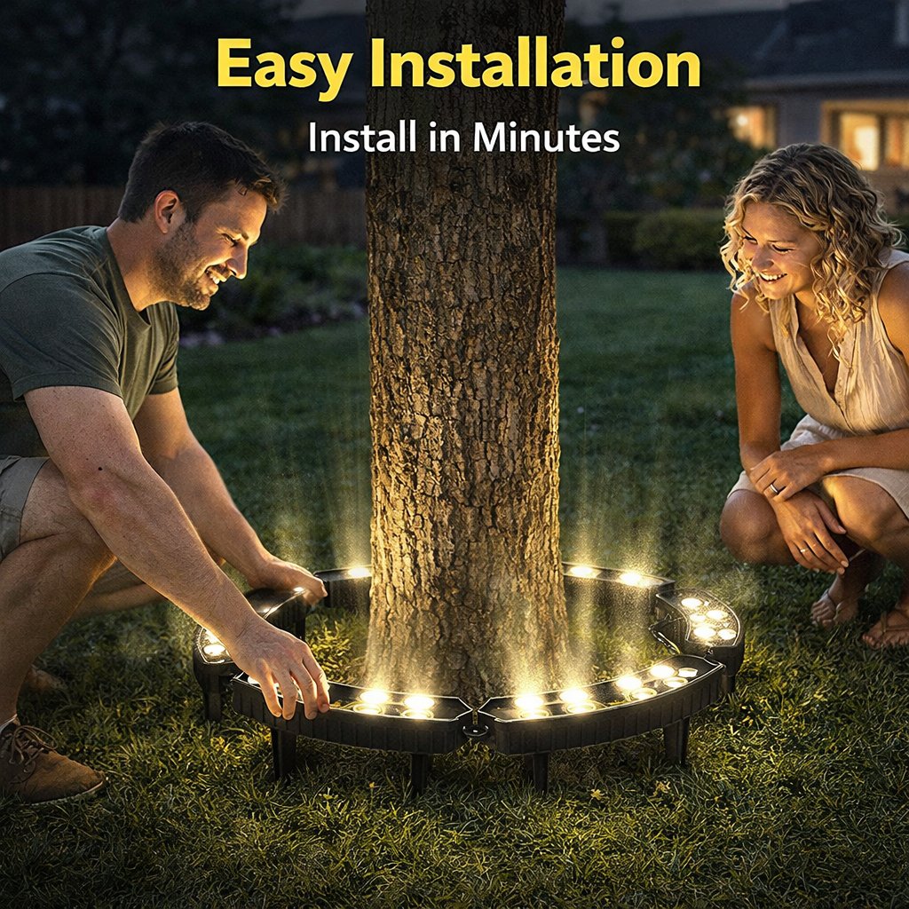 🌳 LED Ring Tree Light | Outdoor Waterproof Landscape Spotlight 🌟