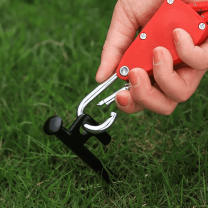 💥Outdoor Windproof RopeCamping Wind Rope Pulley Tie Down Strap with Carabiner, 4M Durable Nylon Rope💥