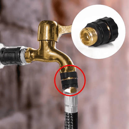 🚫💦 Hourleey No Leak Garden Hose Quick Connector, Easy Connect & Disconnect Universal Water Hose Adapters, High Pressure Resistant 🛡️