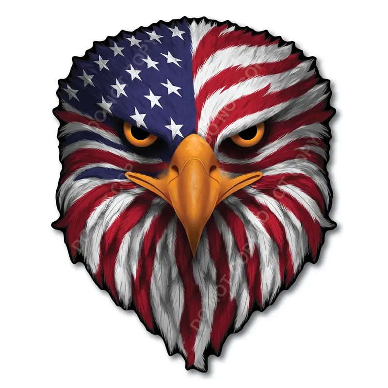 Reflective Eagle Eyes Decal 🦅 Bold & Patriotic