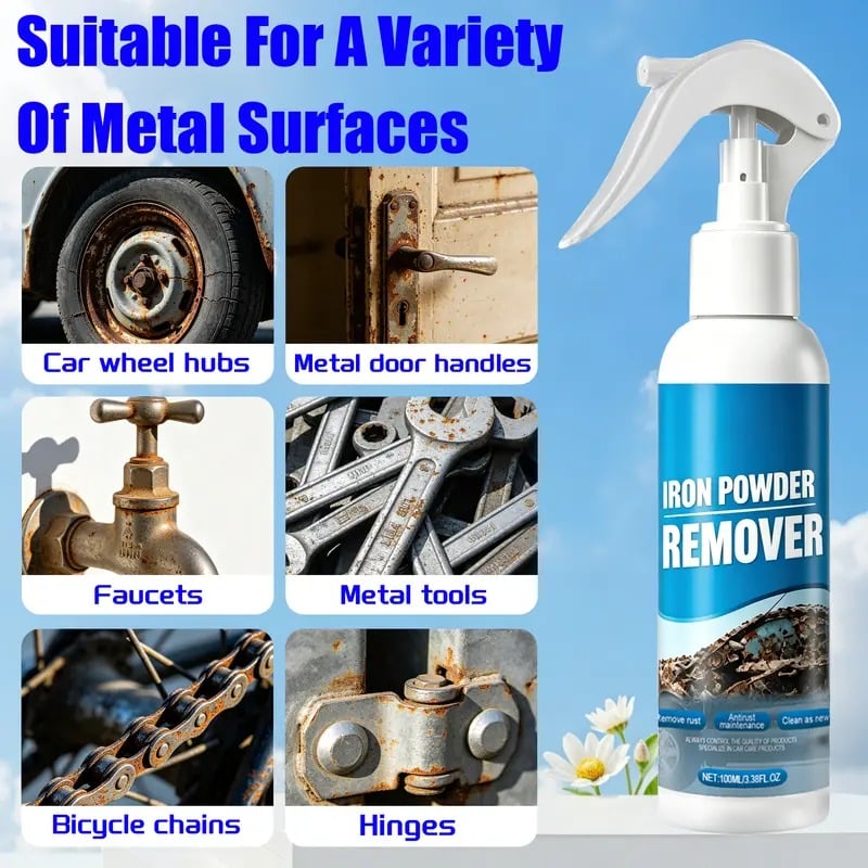 🔥 Last Day! Limited Time – Automotive Rust Remover Spray 100ML ⚡🚗 – Fast-Acting Iron & Rust Cleaner for Wheels, Rims & Metal Surfaces ✨