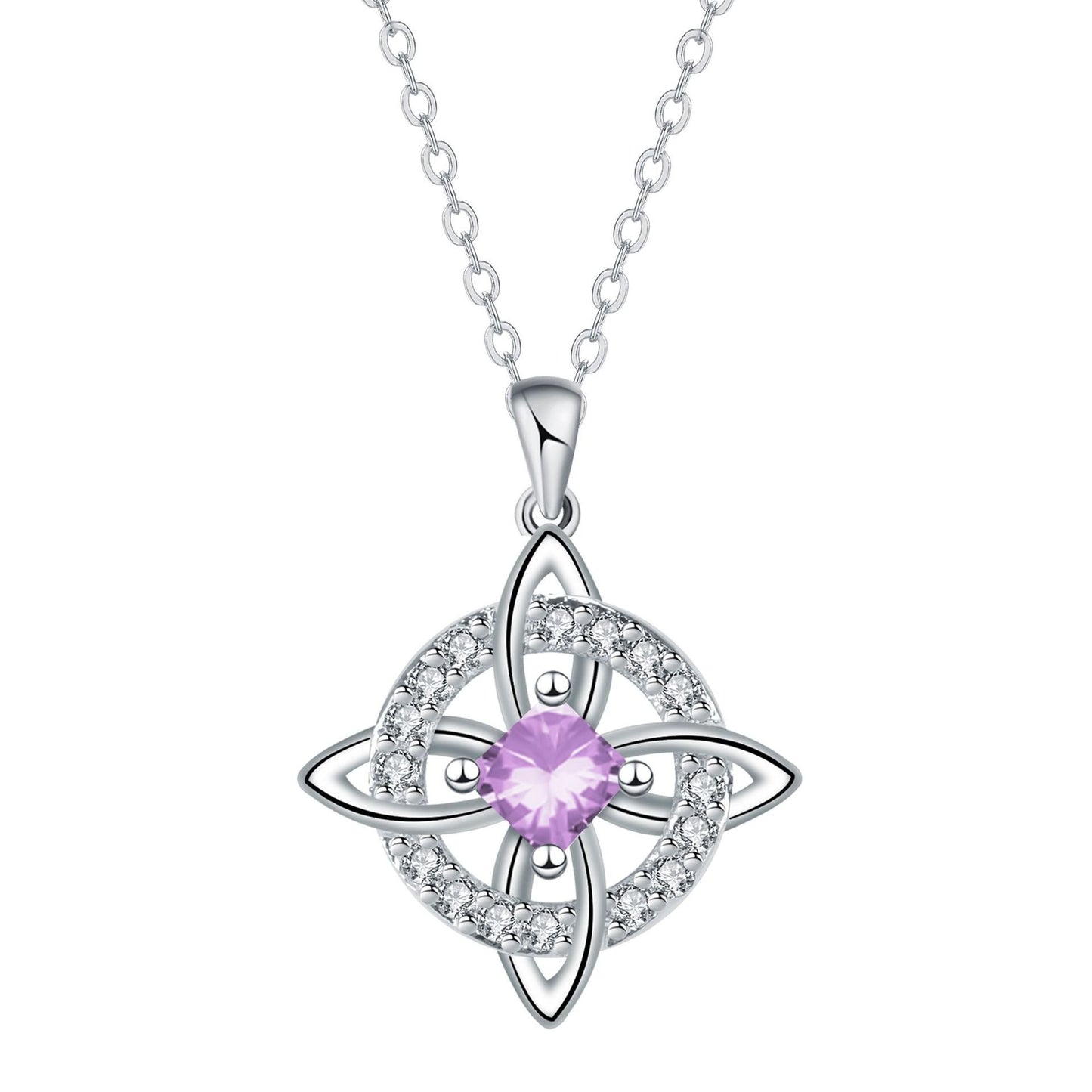 ✨ Mystical Birthstone Witches Knot Necklace