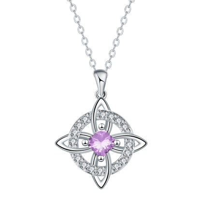 ✨ Mystical Birthstone Witches Knot Necklace