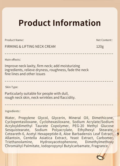 ✨ Transform Your Neck in 28 Days - 49% OFF - 🌟 Firming & Lifting Neck Cream - For Youthful, Radiant Skin!