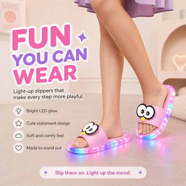🔥Last Day Sale 60% OFF⏰🩴👀Cute slippers with cartoon motifs that glow👣🎁