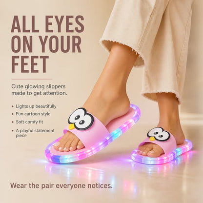🔥Last Day Sale 60% OFF⏰🩴👀Cute slippers with cartoon motifs that glow👣🎁