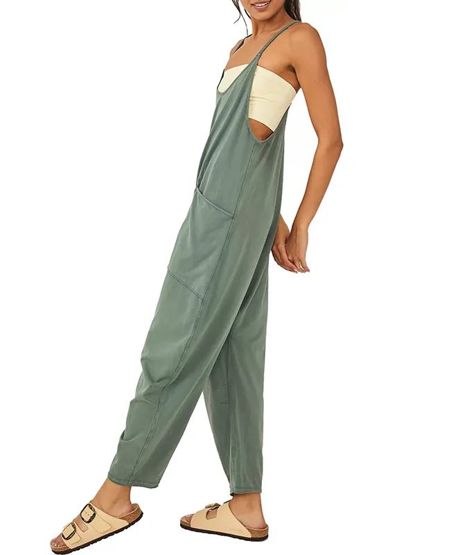 New Wide Leg Jumpsuit with Pockets