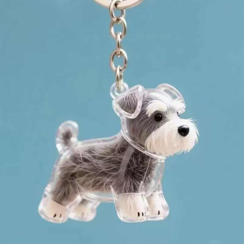 🐶🐱Newest Creative Transparent Dog/Cat Hair Collection Container Keychain