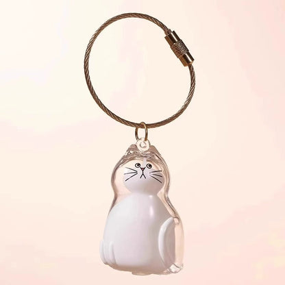 🐶🐱Newest Creative Transparent Dog/Cat Hair Collection Container Keychain