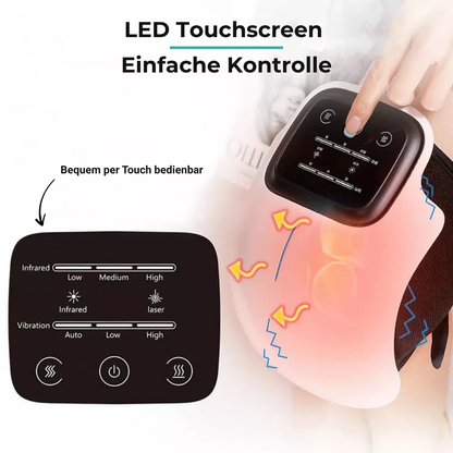 3-in-1 knee therapy device – wireless infrared, laser & vibration therapy