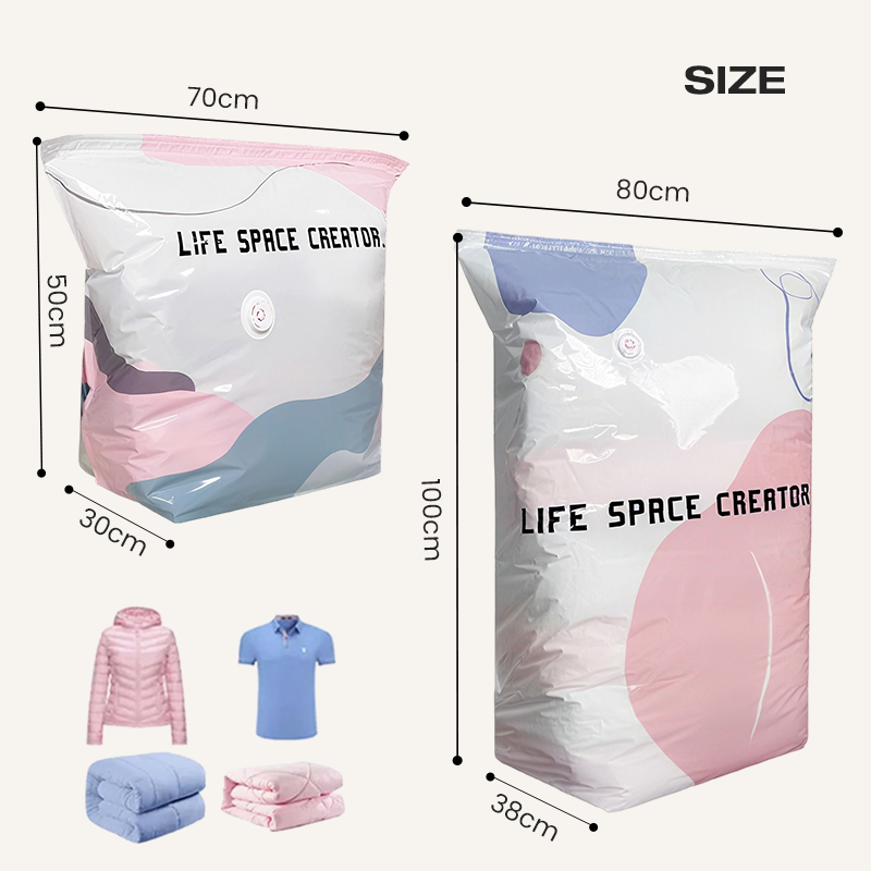 ✨No-Pump Large Vacuum Storage Compression Bags