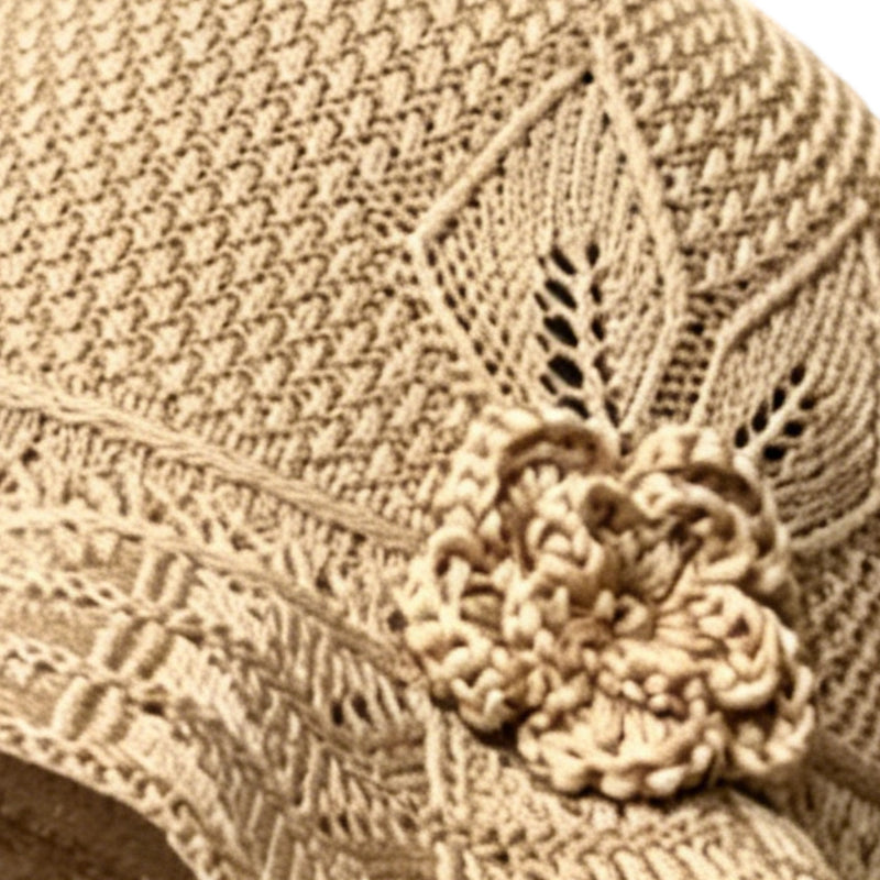 🌸 Women's Crochet Bucket Hat with Flower Accent – Last Day Limited Time Offer!