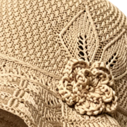 🌸 Women's Crochet Bucket Hat with Flower Accent – Last Day Limited Time Offer!