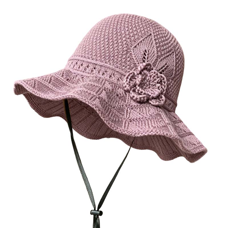 🌸 Women's Crochet Bucket Hat with Flower Accent – Last Day Limited Time Offer!