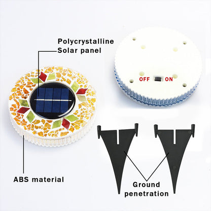 🔅Solar Outdoor Mosaic Disk Lights