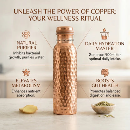 ✨Himalayan Ayurvedic Copper Water Bottle – 50% OFF Today